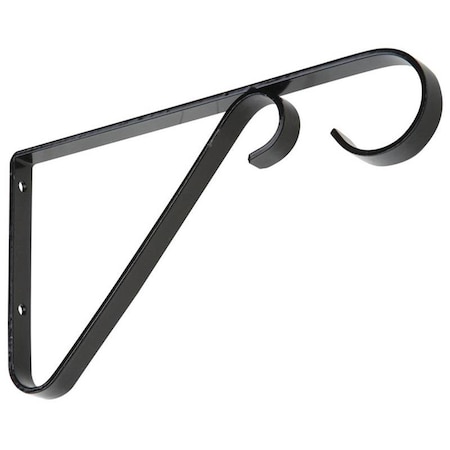 Homepage 6 in. Hanging Plant Brackets N274-514; Black HO422497